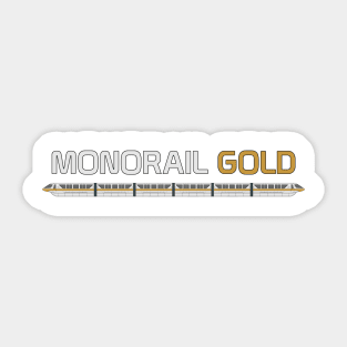 Monorail Gold Sticker